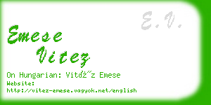 emese vitez business card